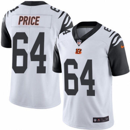 Men's Nike Cincinnati Bengals #64 Billy Price Elite White Rush Vapor Untouchable NFL Jersey