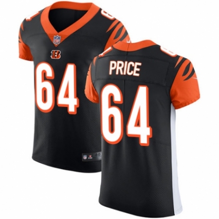 Men's Nike Cincinnati Bengals #64 Billy Price Black Team Color Vapor Untouchable Elite Player NFL Jersey