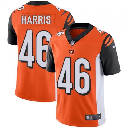 Men's Nike Cincinnati Bengals #46 Clark Harris Orange Alternate Vapor Untouchable Limited Player NFL Jersey