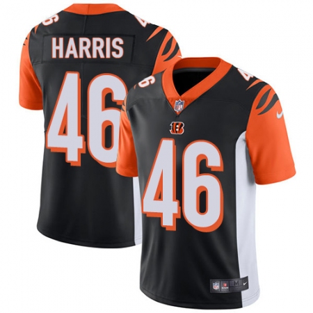 Men's Nike Cincinnati Bengals #46 Clark Harris Black Team Color Vapor Untouchable Limited Player NFL Jersey