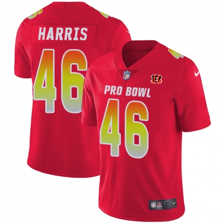 Men's Nike Cincinnati Bengals #46 Clark Harris Limited Red 2018 Pro Bowl NFL Jersey