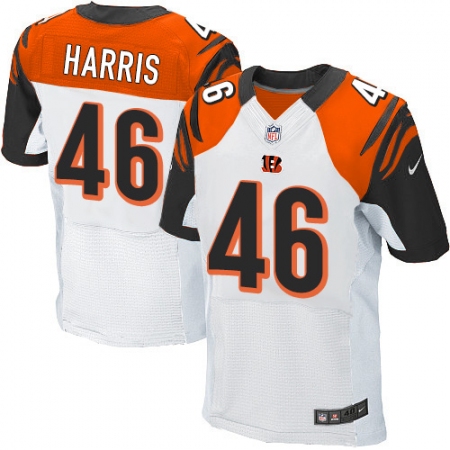 Men's Nike Cincinnati Bengals #46 Clark Harris White Elite Player NFL Jersey