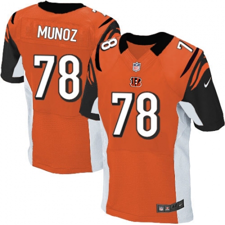 Men's Nike Cincinnati Bengals #78 Anthony Munoz Elite Orange Alternate NFL Jersey