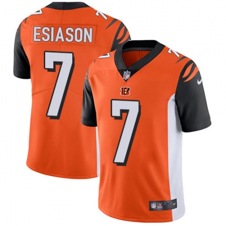 Men's Nike Cincinnati Bengals #7 Boomer Esiason Vapor Untouchable Limited Orange Alternate NFL Jersey
