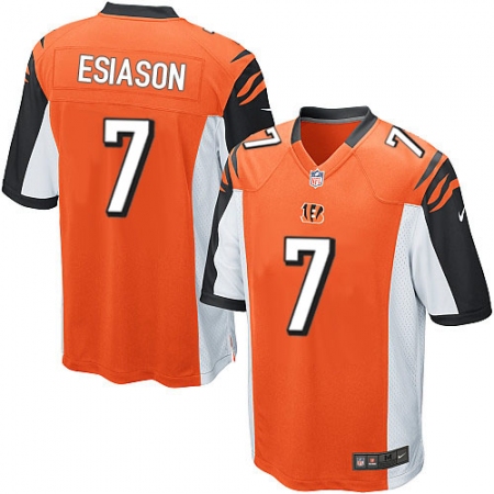 Men's Nike Cincinnati Bengals #7 Boomer Esiason Game Orange Alternate NFL Jersey
