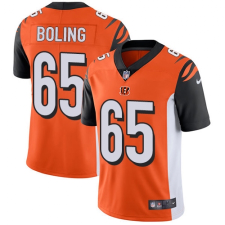 Men's Nike Cincinnati Bengals #65 Clint Boling Vapor Untouchable Limited Orange Alternate NFL Jersey