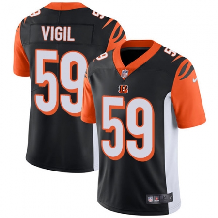 Youth Nike Cincinnati Bengals #59 Nick Vigil Elite Black Team Color NFL Jersey