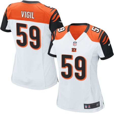 Women's Nike Cincinnati Bengals #59 Nick Vigil Game White NFL Jersey