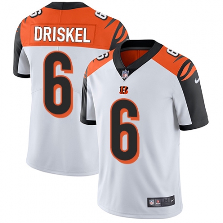 Men's Nike Cincinnati Bengals #6 Jeff Driskel Vapor Untouchable Limited White NFL Jersey