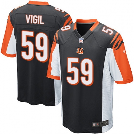 Men's Nike Cincinnati Bengals #59 Nick Vigil Game Black Team Color NFL Jersey