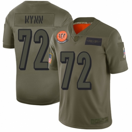 Youth Cincinnati Bengals #72 Kerry Wynn Limited Camo 2019 Salute to Service Football Jersey
