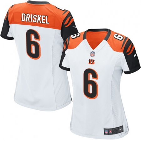 Women's Nike Cincinnati Bengals #6 Jeff Driskel Game White NFL Jersey