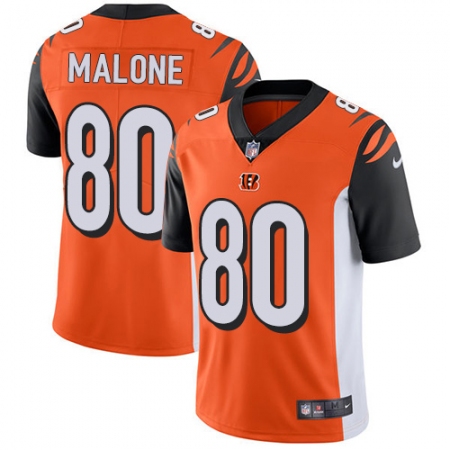 Men's Nike Cincinnati Bengals #80 Josh Malone Vapor Untouchable Limited Orange Alternate NFL Jersey