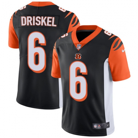Men's Nike Cincinnati Bengals #6 Jeff Driskel Vapor Untouchable Limited Black Team Color NFL Jersey