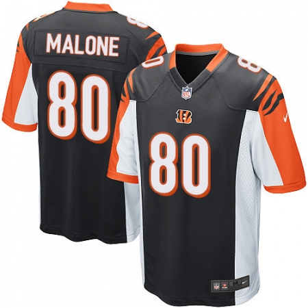 Men's Nike Cincinnati Bengals #80 Josh Malone Game Black Team Color NFL Jersey