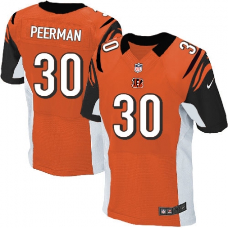 Men's Nike Cincinnati Bengals #30 Cedric Peerman Elite Orange Alternate NFL Jersey