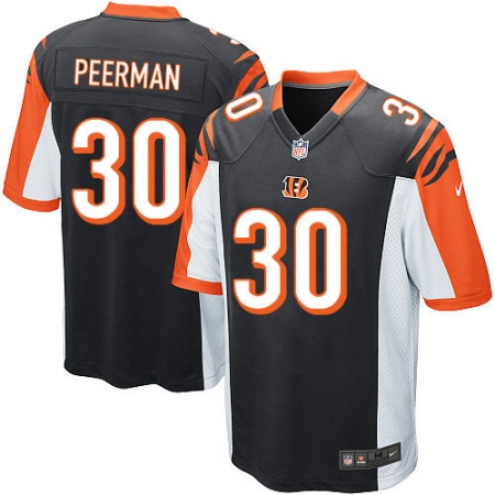 Men's Nike Cincinnati Bengals #30 Cedric Peerman Game Black Team Color NFL Jersey