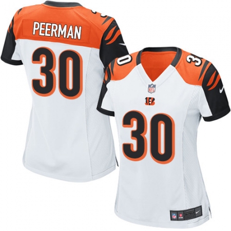 Women's Nike Cincinnati Bengals #30 Cedric Peerman Game White NFL Jersey