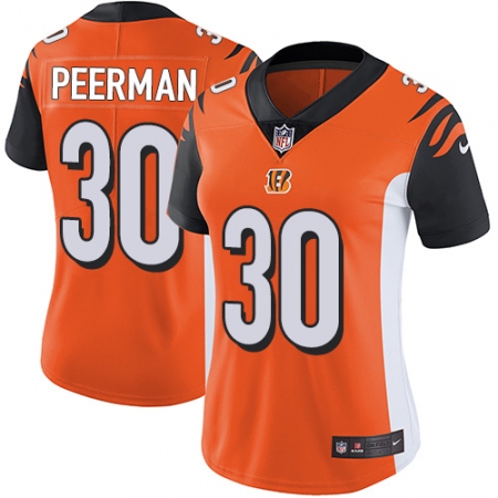Women's Nike Cincinnati Bengals #30 Cedric Peerman Elite Orange Alternate NFL Jersey