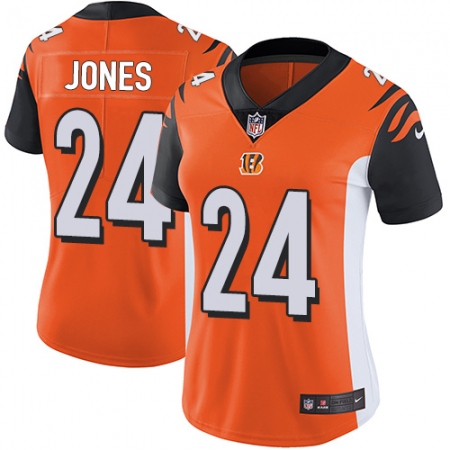Women's Nike Cincinnati Bengals #24 Adam Jones Vapor Untouchable Limited Orange Alternate NFL Jersey