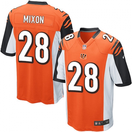 Men's Nike Cincinnati Bengals #28 Joe Mixon Game Orange Alternate NFL Jersey