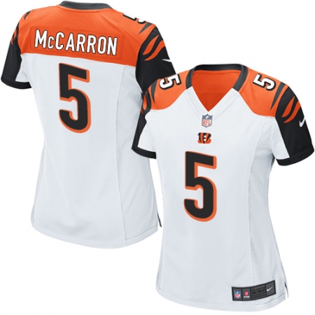 Women's Nike Cincinnati Bengals #5 AJ McCarron Game White NFL Jersey