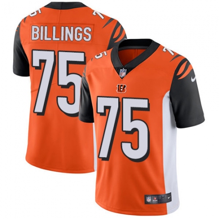 Youth Nike Cincinnati Bengals #75 Andrew Billings Vapor Untouchable Limited Orange Alternate NFL Jersey