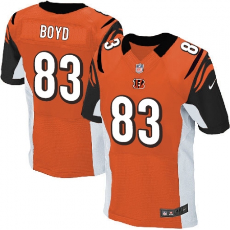 Men's Nike Cincinnati Bengals #83 Tyler Boyd Elite Orange Alternate NFL Jersey