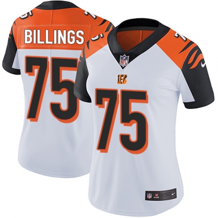 Women's Nike Cincinnati Bengals #75 Andrew Billings Elite White NFL Jersey