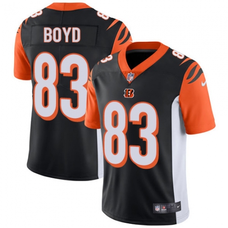 Youth Nike Cincinnati Bengals #83 Tyler Boyd Vapor Untouchable Limited Black Team Color NFL Jersey