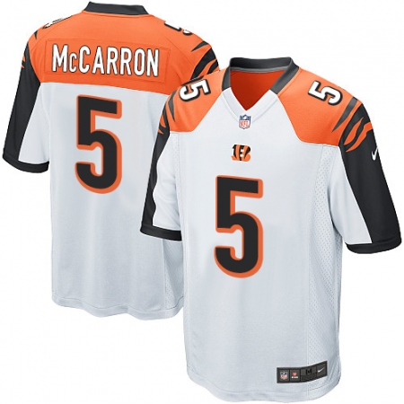 Men's Nike Cincinnati Bengals #5 AJ McCarron Game White NFL Jersey