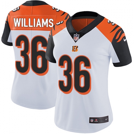 Women's Nike Cincinnati Bengals #36 Shawn Williams Elite White NFL Jersey