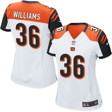 Women's Nike Cincinnati Bengals #36 Shawn Williams Game White NFL Jersey