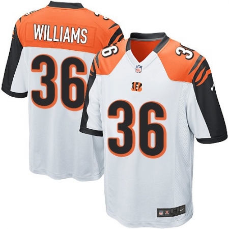 Men's Nike Cincinnati Bengals #36 Shawn Williams Game White NFL Jersey