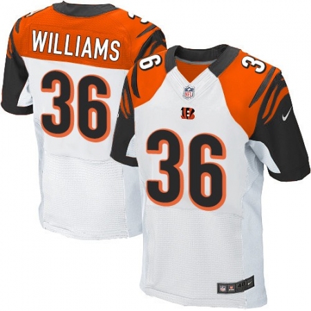 Men's Nike Cincinnati Bengals #36 Shawn Williams Elite White NFL Jersey