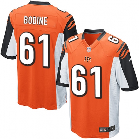 Men's Nike Cincinnati Bengals #61 Russell Bodine Game Orange Alternate NFL Jersey