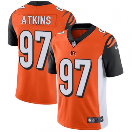 Youth Nike Cincinnati Bengals #97 Geno Atkins Elite Orange Alternate NFL Jersey