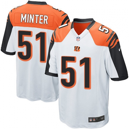Men's Nike Cincinnati Bengals #51 Kevin Minter Game White NFL Jersey