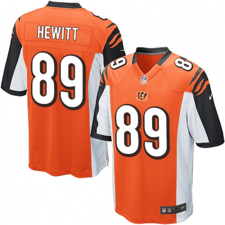Men's Nike Cincinnati Bengals #89 Ryan Hewitt Game Orange Alternate NFL Jersey