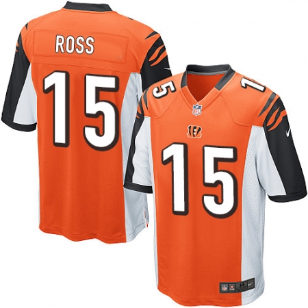 Men's Nike Cincinnati Bengals #15 John Ross Game Orange Alternate NFL Jersey