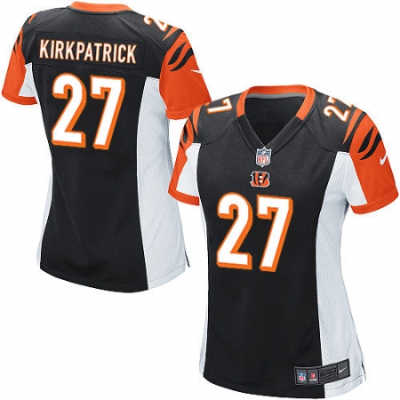 Women's Nike Cincinnati Bengals #27 Dre Kirkpatrick Game Black Team Color NFL Jersey