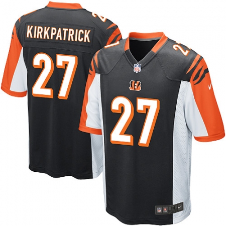 Youth Nike Cincinnati Bengals #27 Dre Kirkpatrick Game Black Team Color NFL Jersey