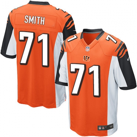 Men's Nike Cincinnati Bengals #71 Andre Smith Game Orange Alternate NFL Jersey