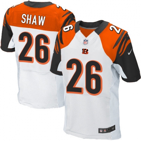 Men's Nike Cincinnati Bengals #26 Josh Shaw Elite White NFL Jersey