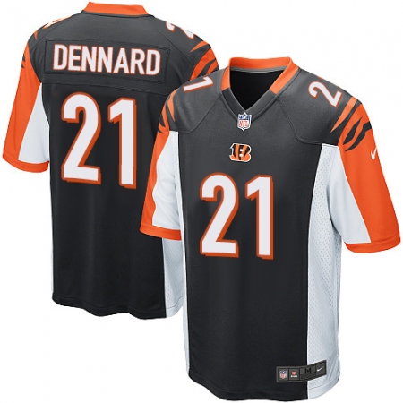 Men's Nike Cincinnati Bengals #21 Darqueze Dennard Game Black Team Color NFL Jersey