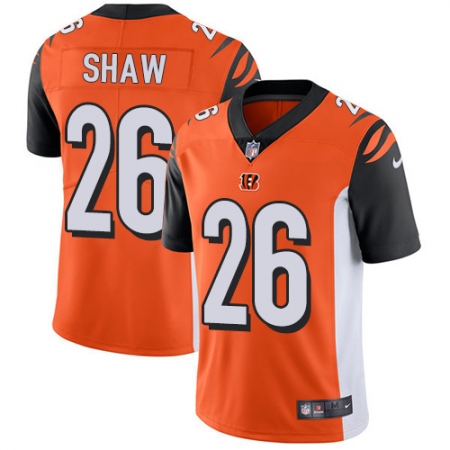 Youth Nike Cincinnati Bengals #26 Josh Shaw Vapor Untouchable Limited Orange Alternate NFL Jersey