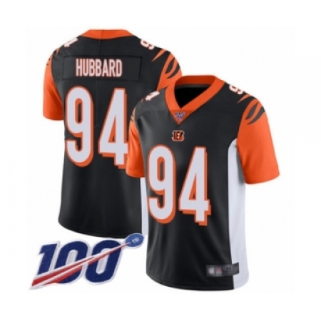 Men's Cincinnati Bengals #94 Sam Hubbard Black Team Color Vapor Untouchable Limited Player 100th Season Football Jersey