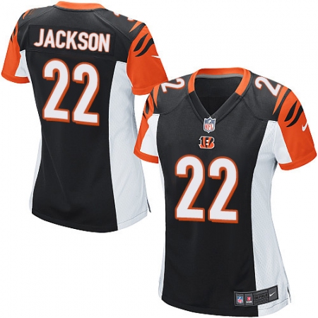 Women's Nike Cincinnati Bengals #22 William Jackson Game Black Team Color NFL Jersey