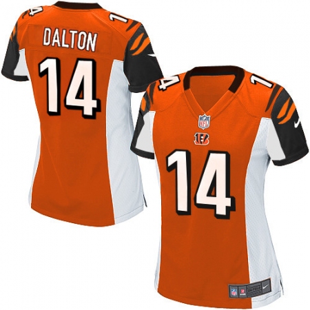Women's Nike Cincinnati Bengals #14 Andy Dalton Game Orange Alternate NFL Jersey