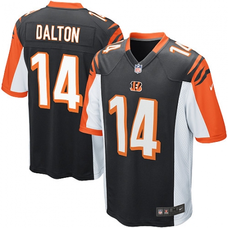 دواء الكالسيوم Men's Nike Cincinnati Bengals #14 Andy Dalton Game Black Team Color NFL  Jersey Size S دواء الكالسيوم